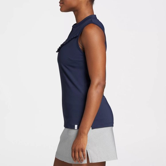 NWT Lady Hagen Women's Front Ruffle Sleeveless Golf Polo - Picture 4 of 4
